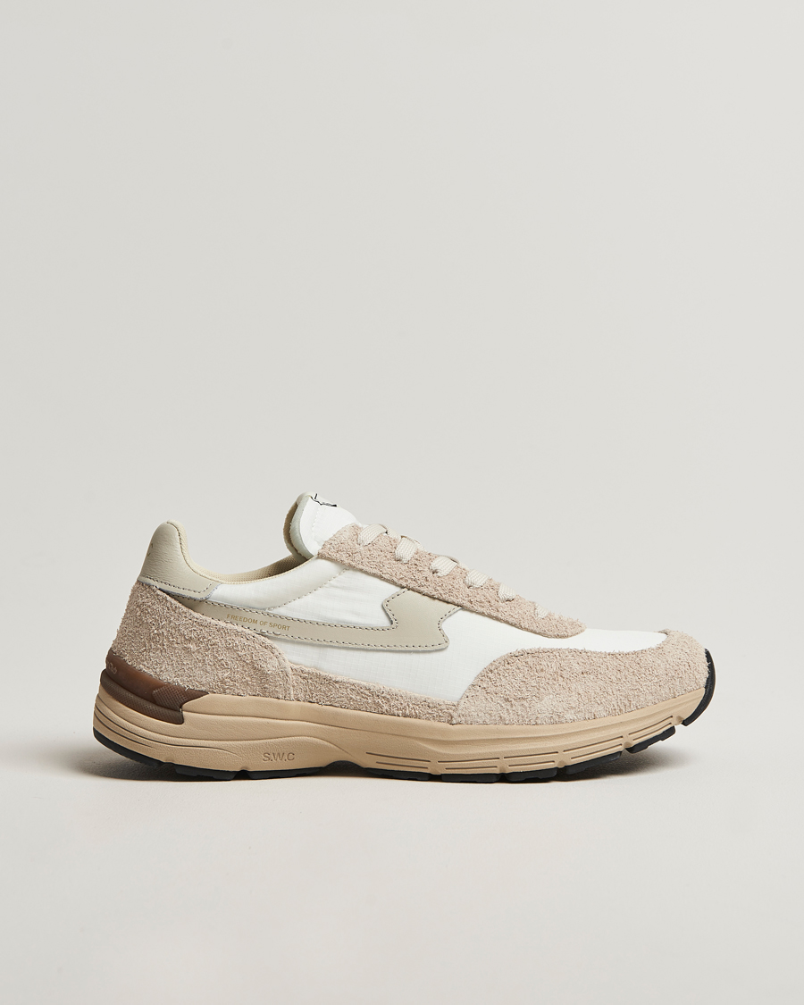 Herren | Stepney Workers Club Osier S-Strike Suede Mix Runner Sneaker Spring White | Stepney Workers Club | Osier S-Strike Suede Mix Runner Sneaker Spring White