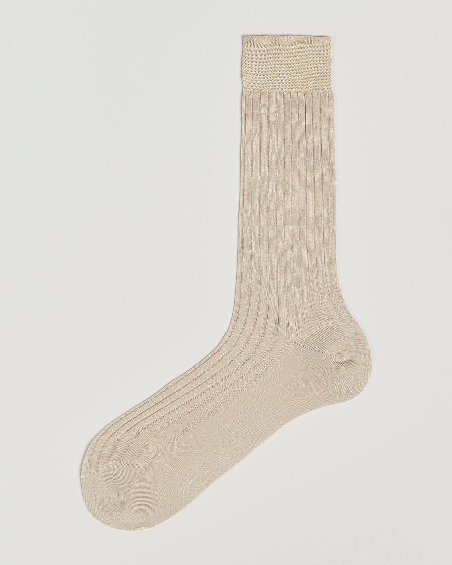 Herren | Unterwäsche | Bresciani | Cotton Ribbed Short Socks Light Beige