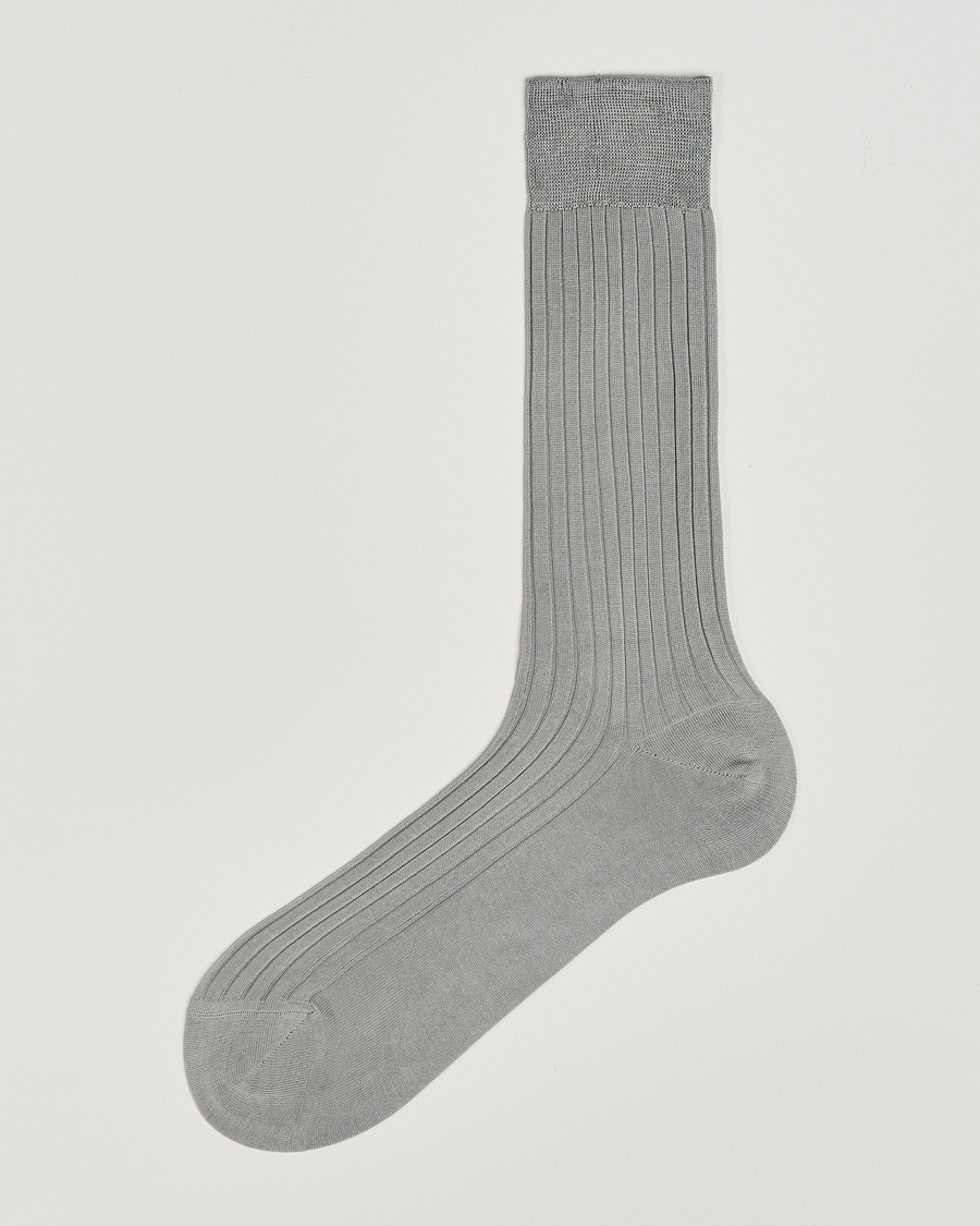 Herren | Unterwäsche | Bresciani | Cotton Ribbed Short Socks Light Grey Melange