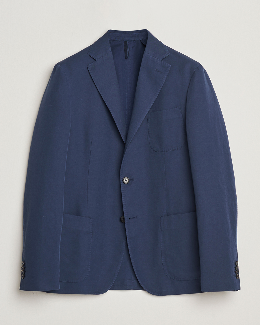 Herren | Sakkos | Incotex | Unconstructed Chinolino Blazer Navy