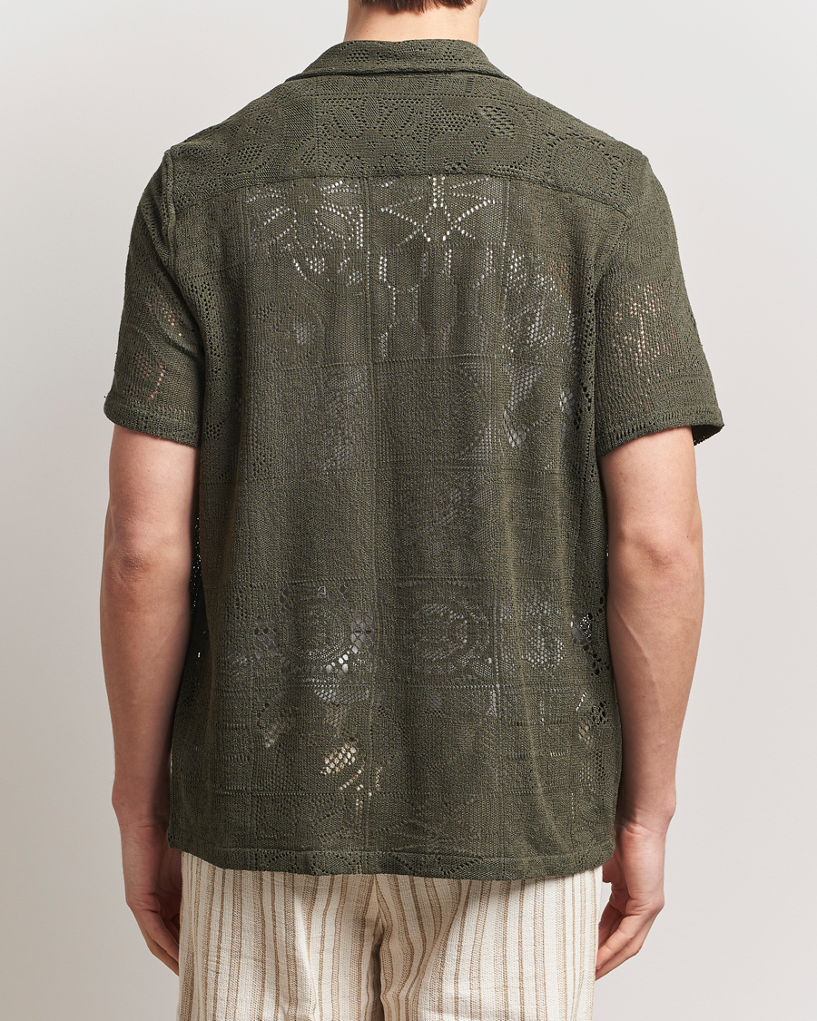 Herren | Hemden | LES DEUX | Hector Lace Short Sleeve Shirt Green