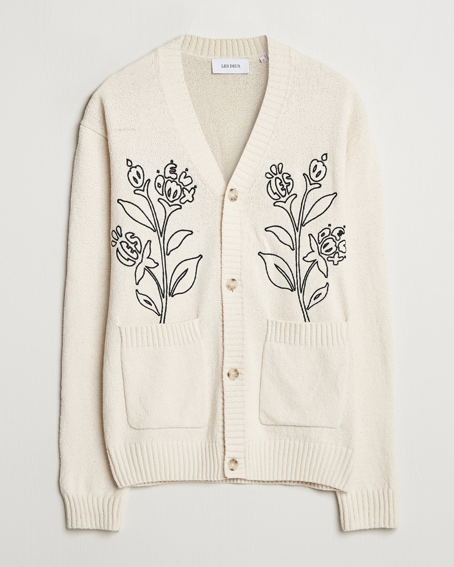 Herren | Pullover | LES DEUX | Brad Embroidery Cardigan Ivory