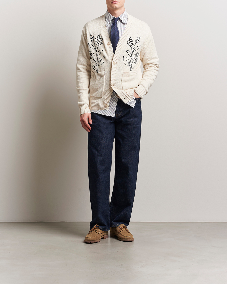 Herren | Pullover | LES DEUX | Brad Embroidery Cardigan Ivory