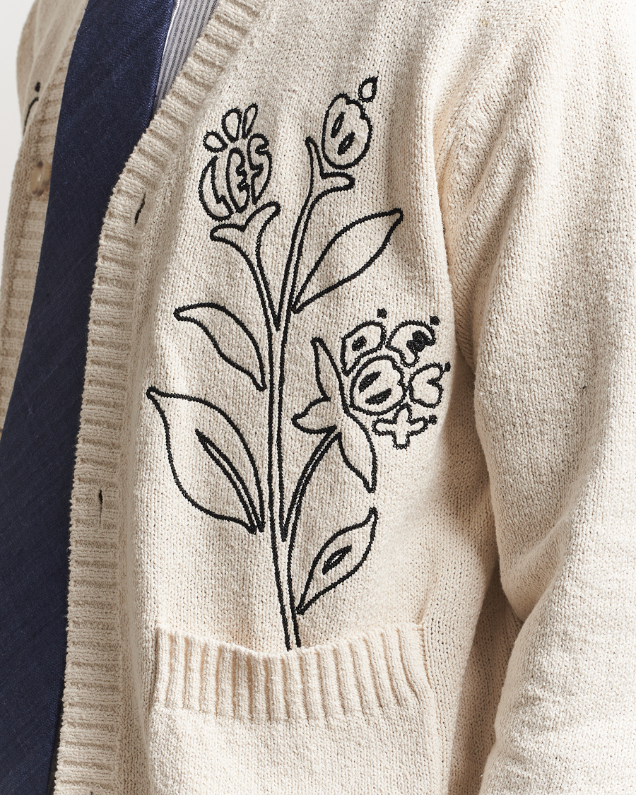 Herren | Pullover | LES DEUX | Brad Embroidery Cardigan Ivory