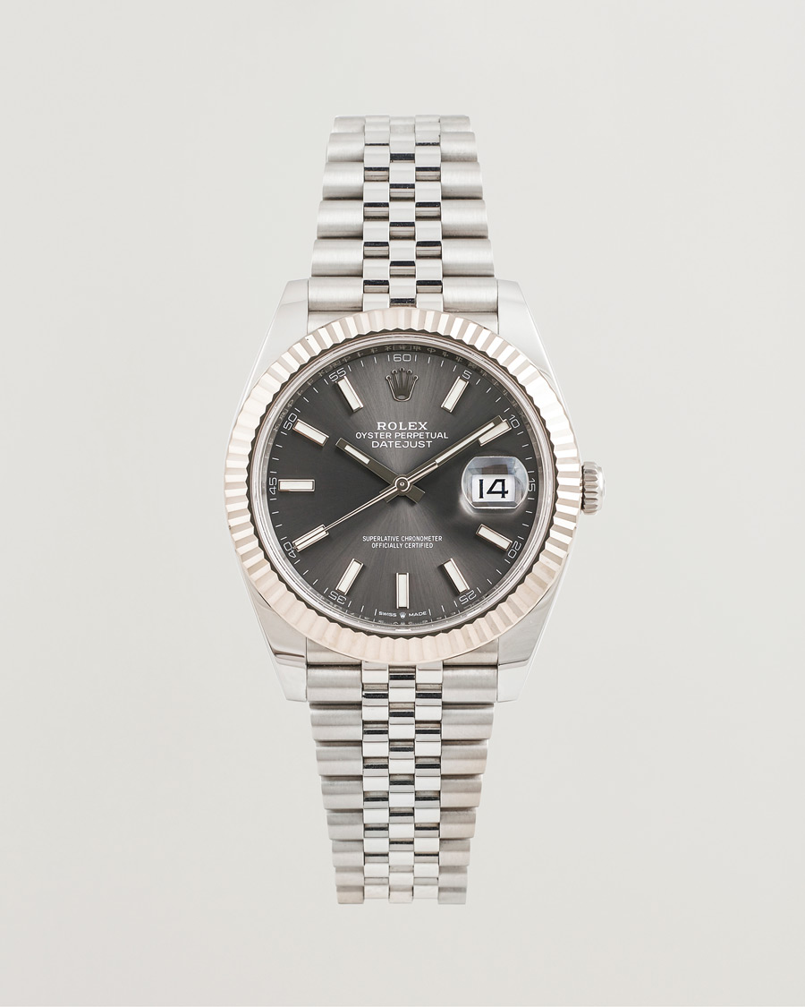Herren | Rolex Pre-Owned Datejust 41 Rhodium | Rolex Pre-Owned | Datejust 41 Rhodium