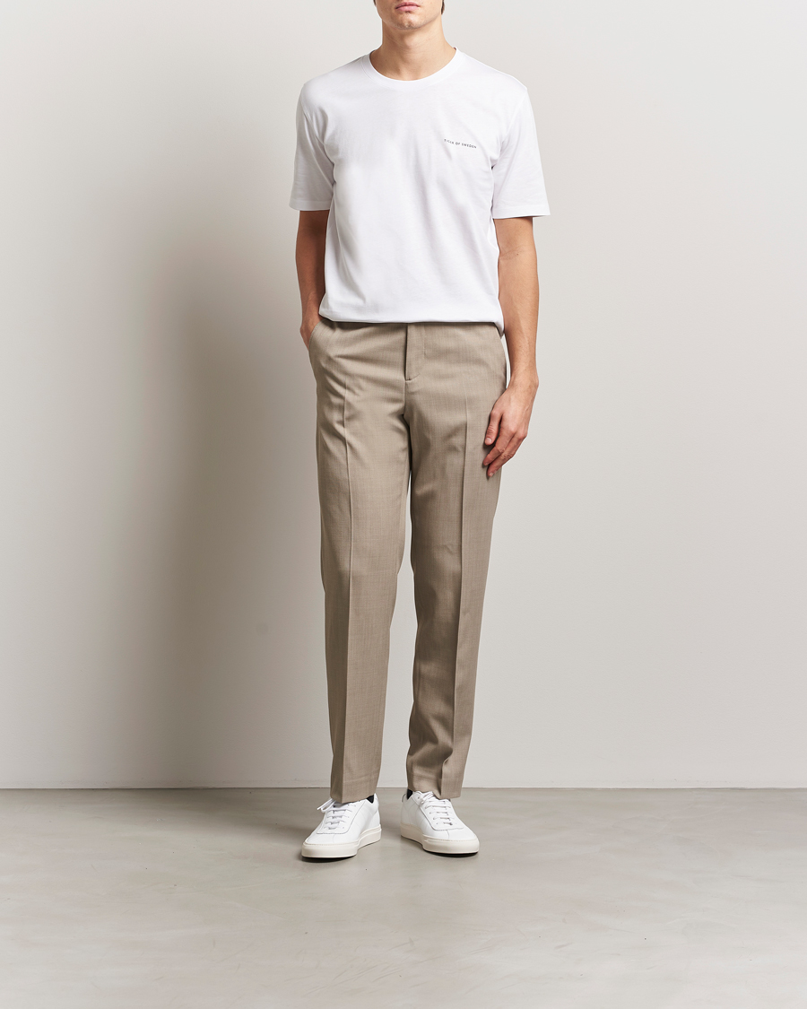 Herren | T-Shirts | Tiger of Sweden | Pro Cotton Logo T-Shirt Pure White