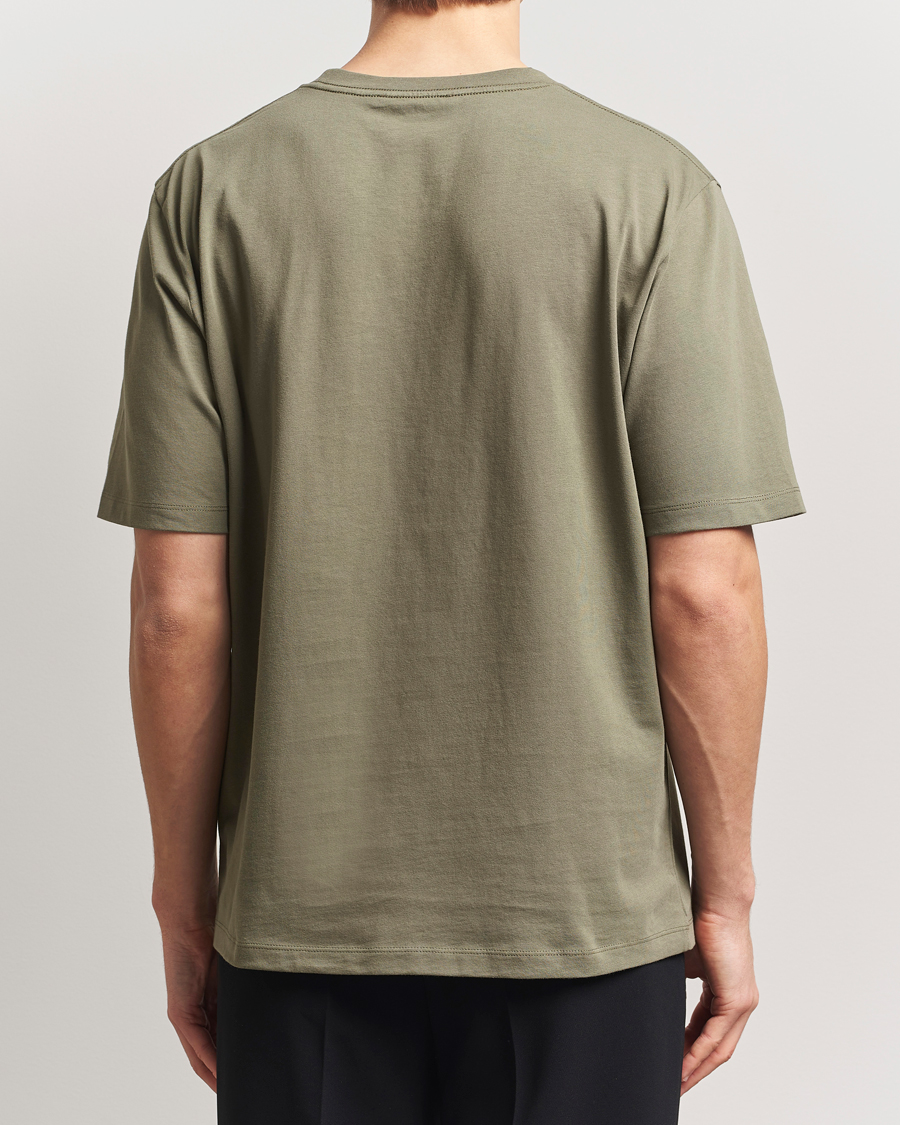 Herren | T-Shirts | Tiger of Sweden | Pro Cotton Logo T-Shirt Dusty Green