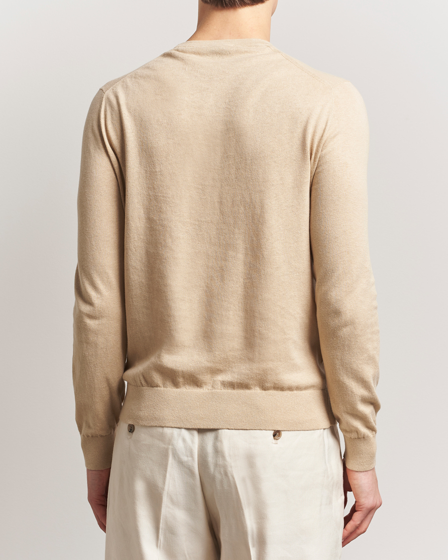 Herren | Pullover | Tiger of Sweden | Connor Linen/Cotton Sweater Practical Beige