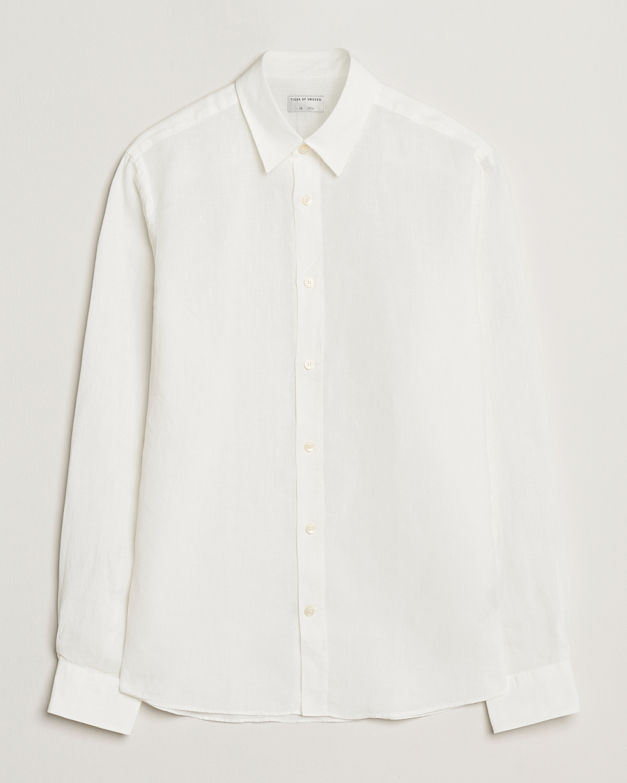 Herren | Hemden | Tiger of Sweden | Spenser Linen Shirt Off White