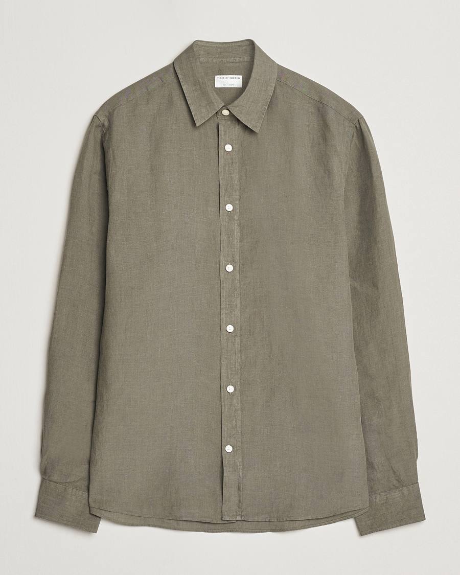 Herren | Hemden | Tiger of Sweden | Spenser Linen Shirt Thyme Green
