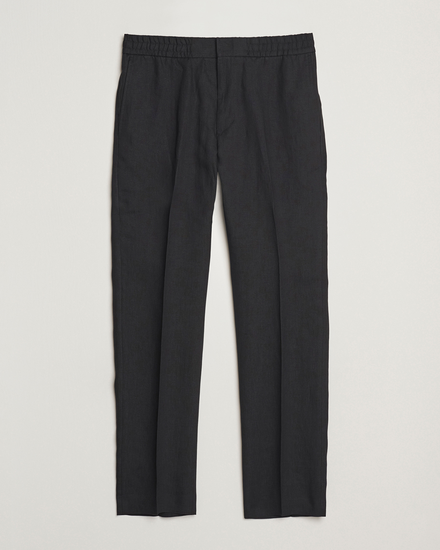 Herren | Hosen | Tiger of Sweden | Tannen Linen Drawstring Trousers Black