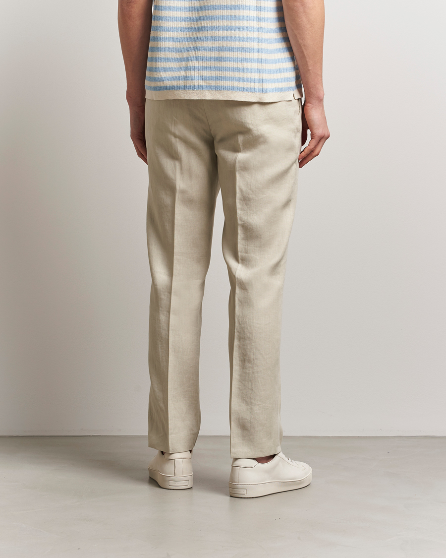 Herren | Hosen | Tiger of Sweden | Tannen Linen Drawstring Trousers Cream Sand
