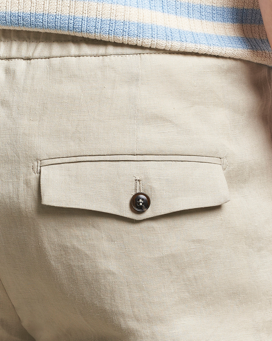 Herren | Hosen | Tiger of Sweden | Tannen Linen Drawstring Trousers Cream Sand