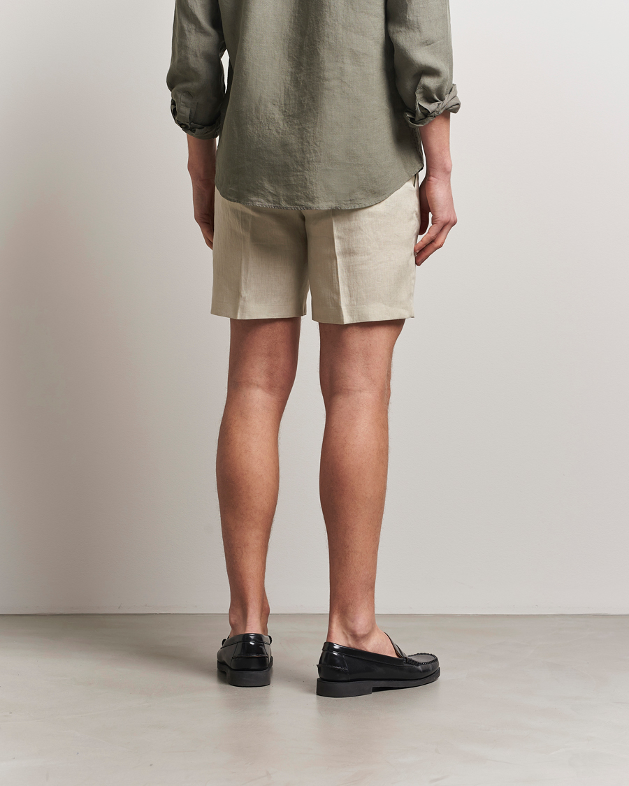Herren | Shorts | Tiger of Sweden | Thiago Linen Shorts Cream Sand