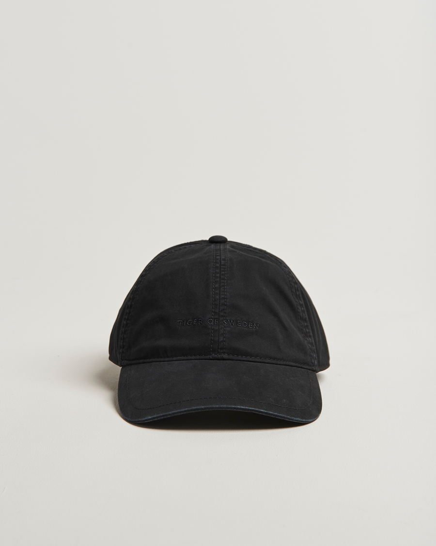 Herren | Tiger of Sweden Hent Washed Logo Cap Black | Tiger of Sweden | Hent Washed Logo Cap Black