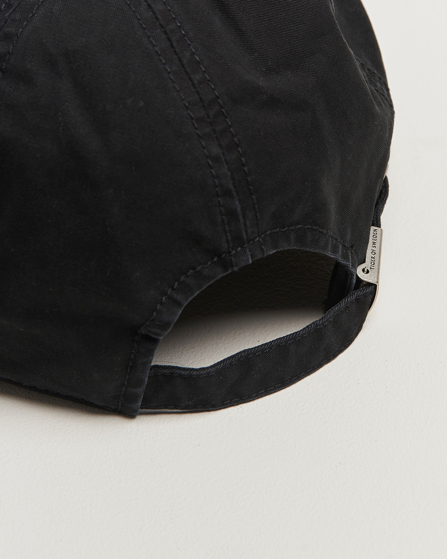 Herren | Tiger of Sweden Hent Washed Logo Cap Black | Tiger of Sweden | Hent Washed Logo Cap Black