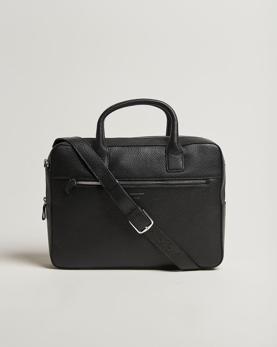 Herren | Tiger of Sweden Beckholmen Leather Briefcase Black | Tiger of Sweden | Beckholmen Leather Briefcase Black