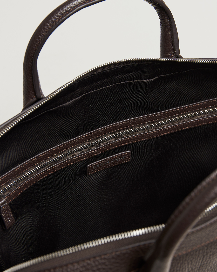 Herren | Tiger of Sweden Beckholmen Leather Briefcase Dark Brown | Tiger of Sweden | Beckholmen Leather Briefcase Dark Brown
