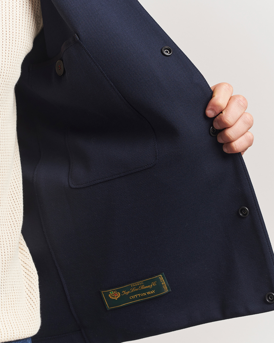 Herren | Jacken | Harris Wharf London | Loro Piana Cavalry Twill Coach Jacket Navy Blue