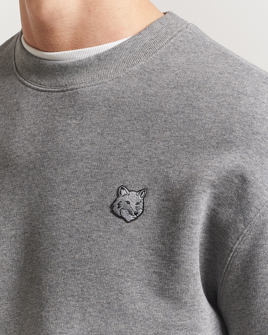 Herren | Pullover | Maison Kitsuné | Tonal Fox Head Sweatshirt Medium Grey Melange