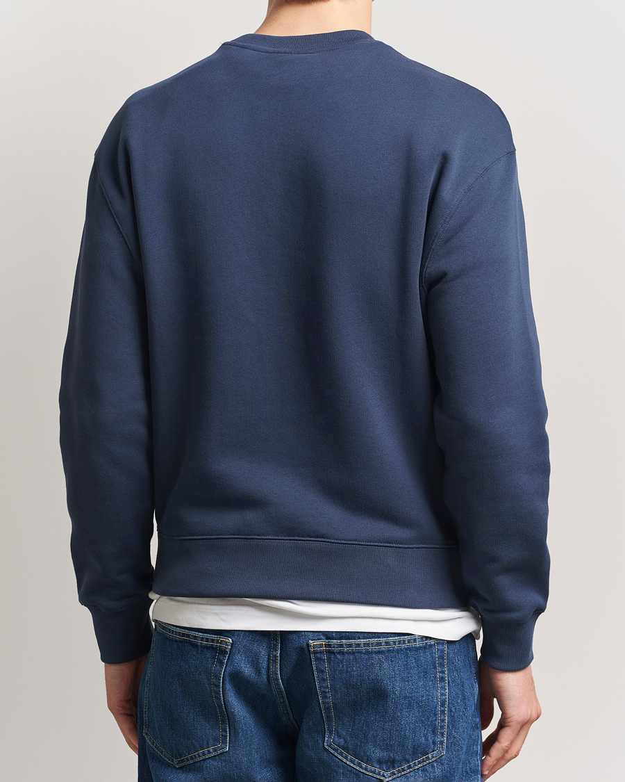 Herren | Pullover | Maison Kitsuné | Tonal Fox Head Sweatshirt Ink Blue