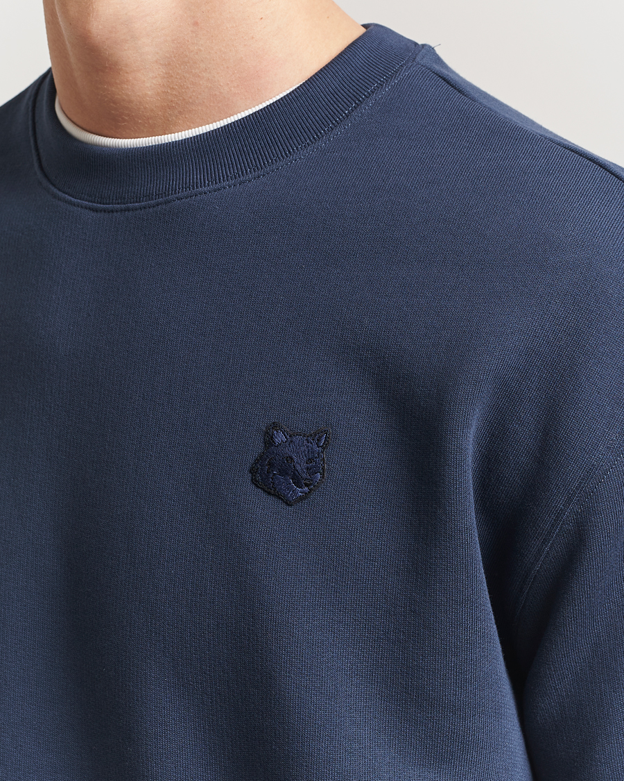 Herren | Pullover | Maison Kitsuné | Tonal Fox Head Sweatshirt Ink Blue