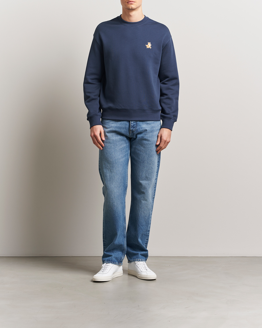 Herren | Pullover | Maison Kitsuné | Speedy Fox Sweatshirt Ink Blue