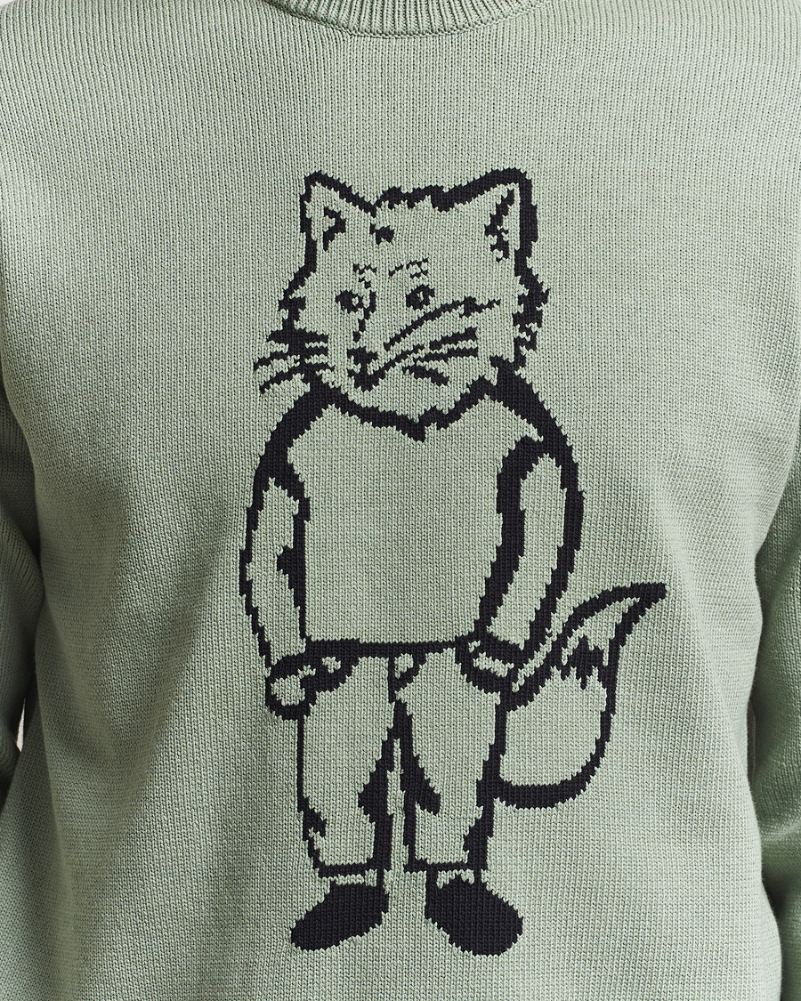 Herren | Pullover | Maison Kitsuné | Dressed Fox Knitted Sweater Vert De Gris