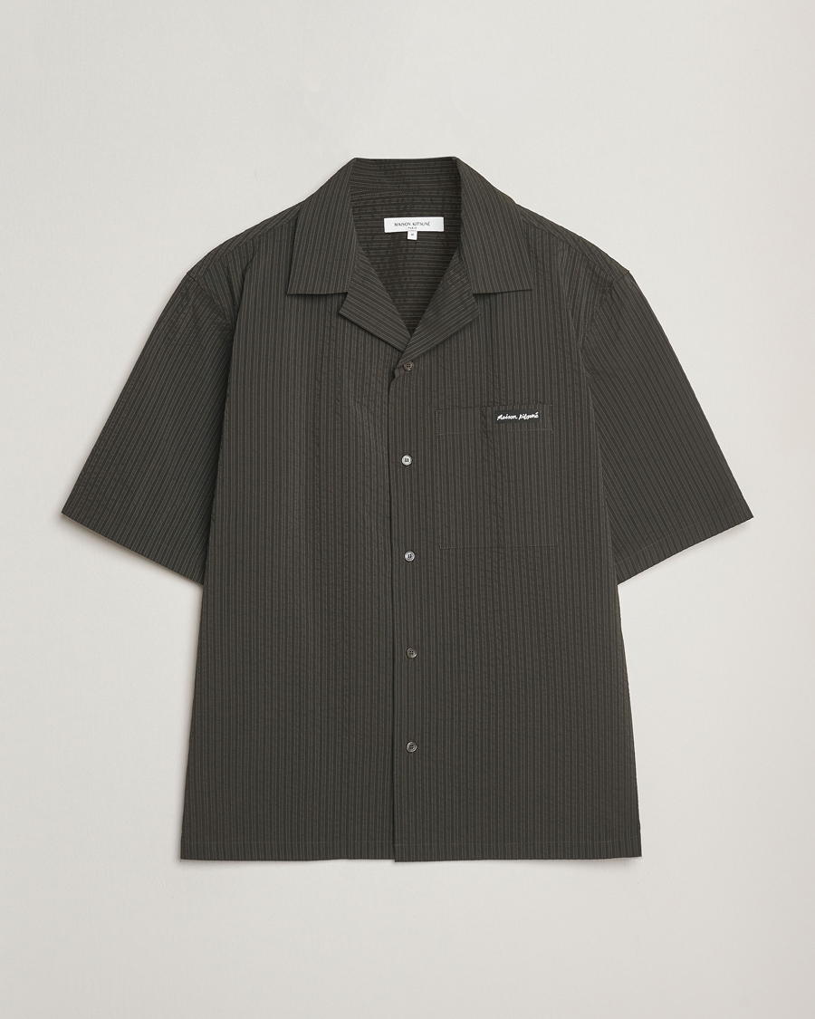 Herren | Hemden | Maison Kitsuné | Resort Seersucker Short Sleeve Shirt Ranger Green