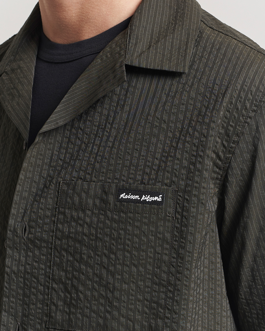 Herren | Hemden | Maison Kitsuné | Resort Seersucker Short Sleeve Shirt Ranger Green