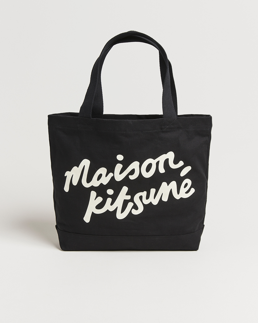 Herren | Maison Kitsuné Handwriting Tote Bag Black | Maison Kitsuné | Handwriting Tote Bag Black