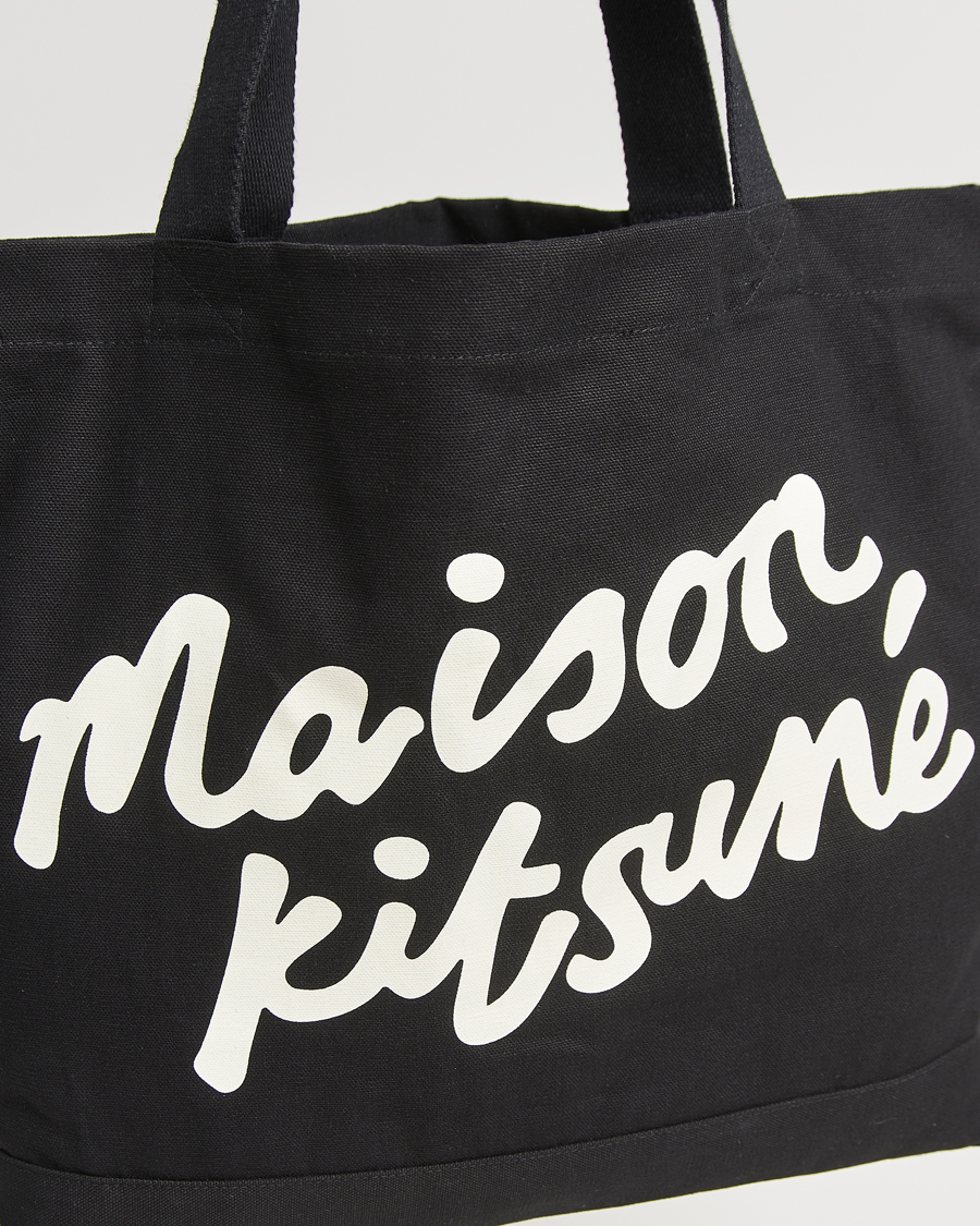 Herren | Maison Kitsuné Handwriting Tote Bag Black | Maison Kitsuné | Handwriting Tote Bag Black