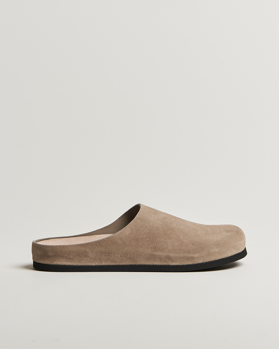 Herren | Common Projects Suede Clog Taupe | Common Projects | Suede Clog Taupe