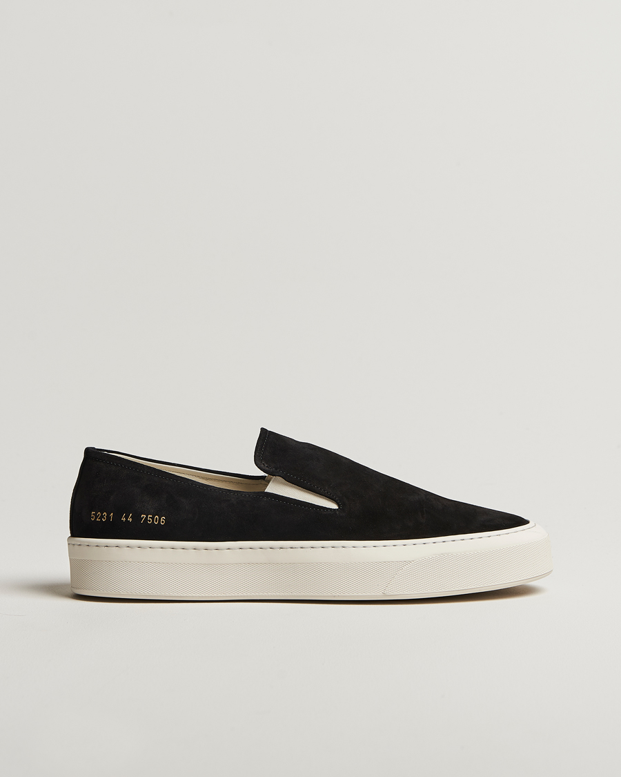 Herren | Common Projects Suede Slip On Sneaker Black | Common Projects | Suede Slip On Sneaker Black