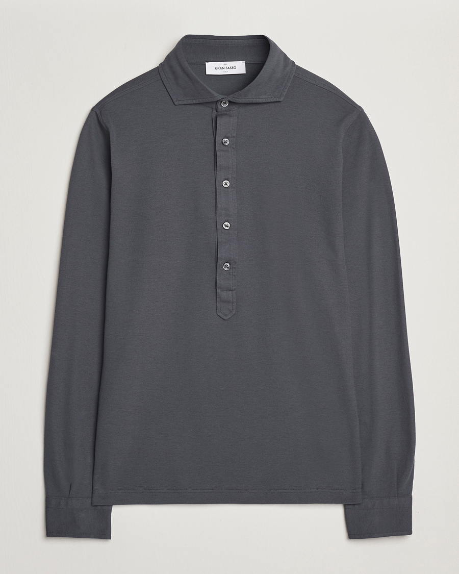 Herren | Hemden | Gran Sasso | Popover Shirt Charcoal