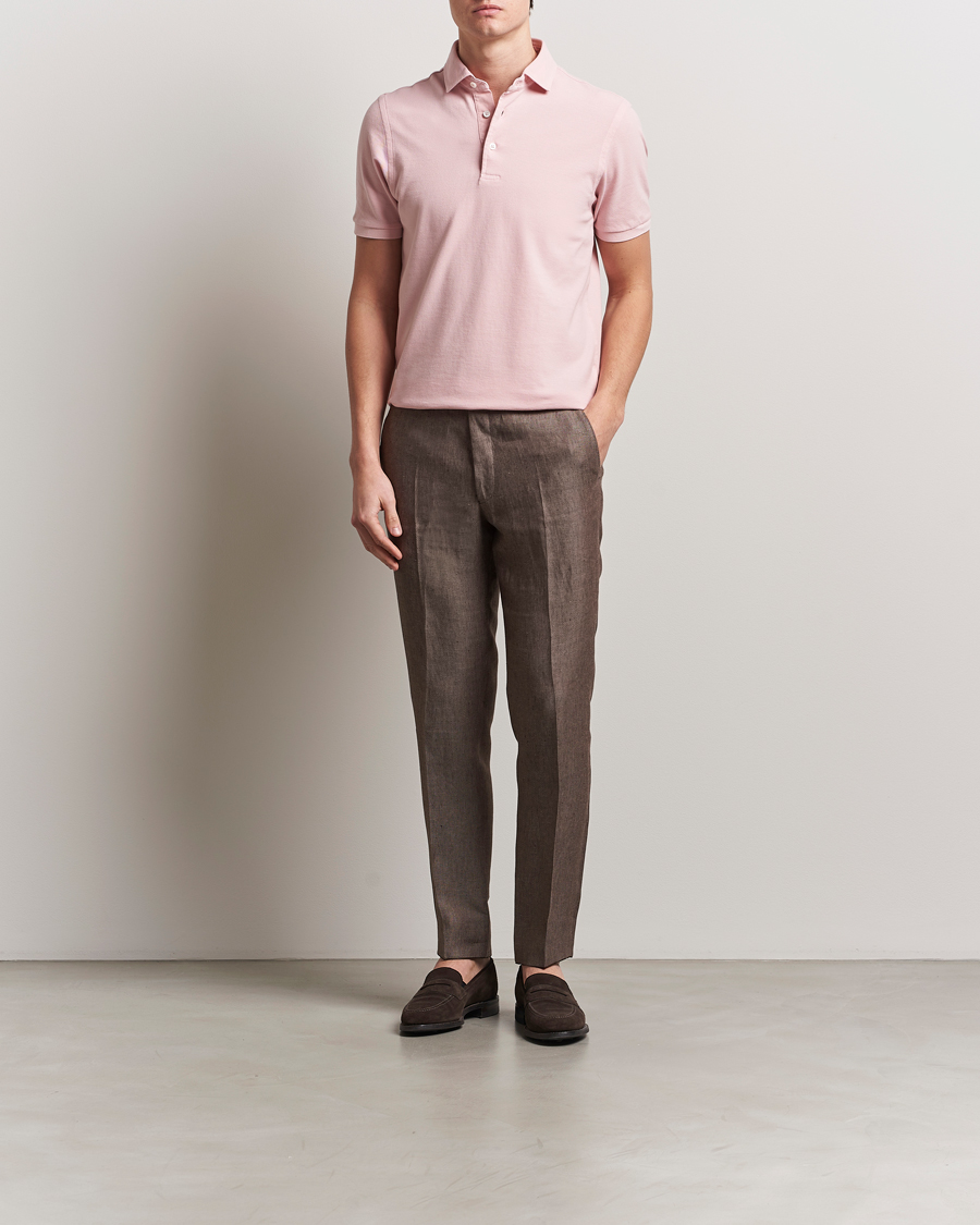 Herren | Poloshirts | Gran Sasso | Washed Polo Pink