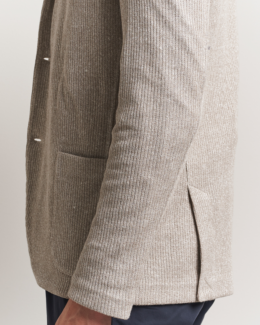 Herren | Sakkos | Gran Sasso | Linen/Cotton Knitted Blazer Beige Melange