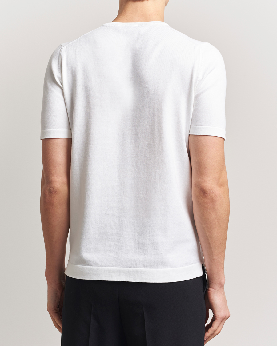 Herren | T-Shirts | Gran Sasso | Cotton Knitted Crew Neck T-Shirt White