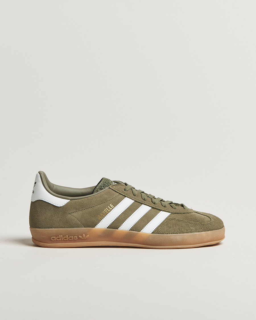 Herren | adidas Originals Gazelle Indoor Sneaker Olive/White | adidas Originals | Gazelle Indoor Sneaker Olive/White