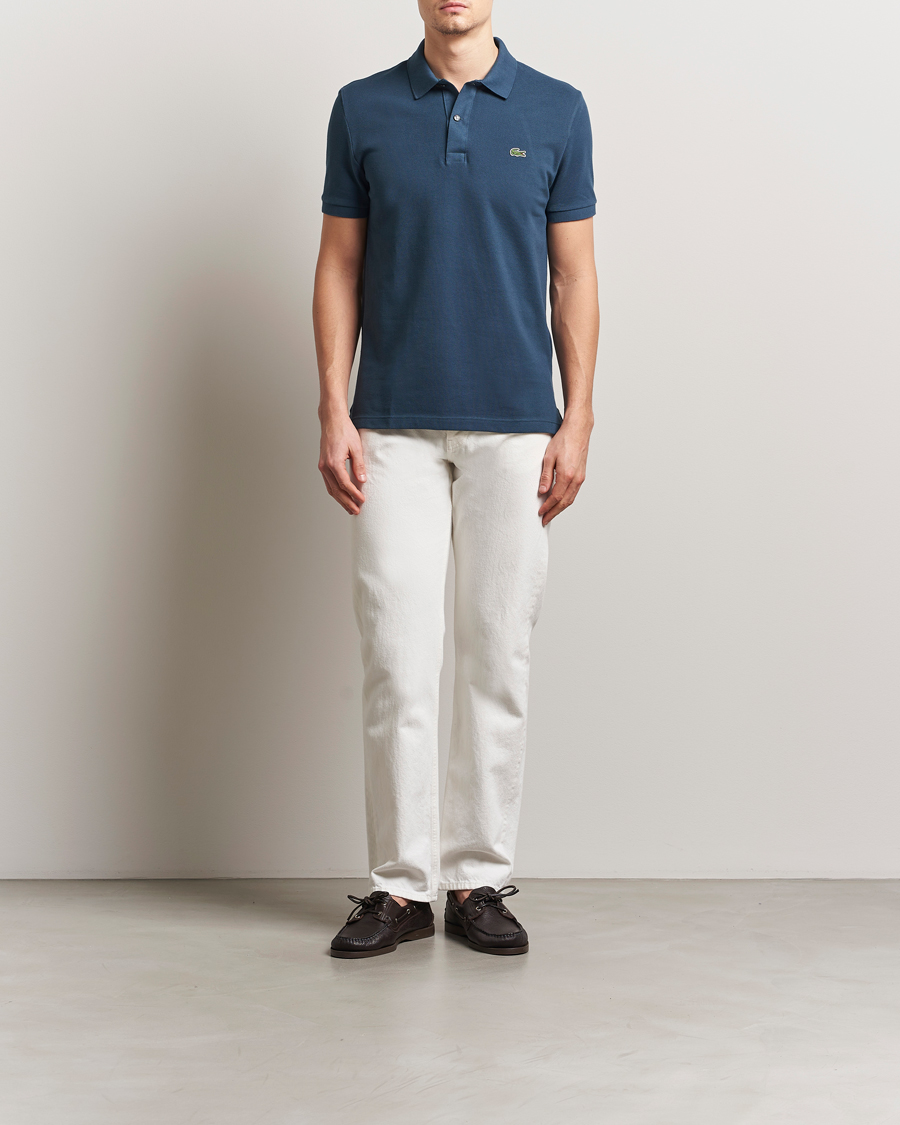 Herren | Poloshirts | Lacoste | Slim Fit Polo Piké Falcon Blue