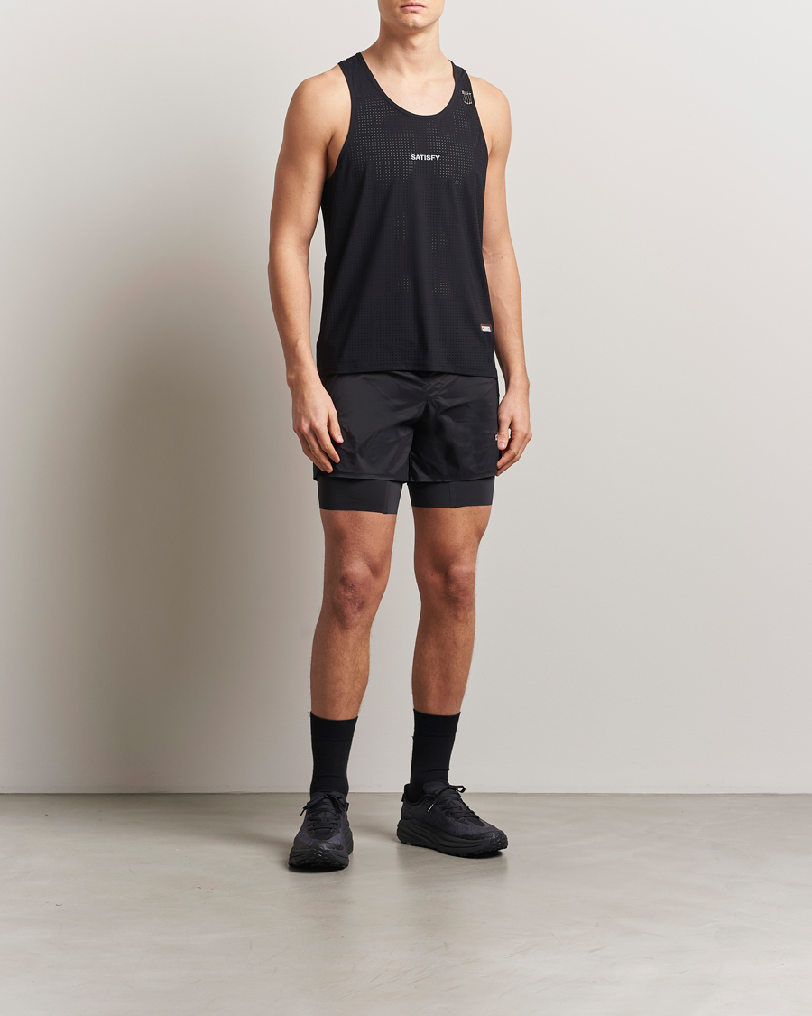 Herren | T-Shirts | Satisfy | Space-O Singlet Black