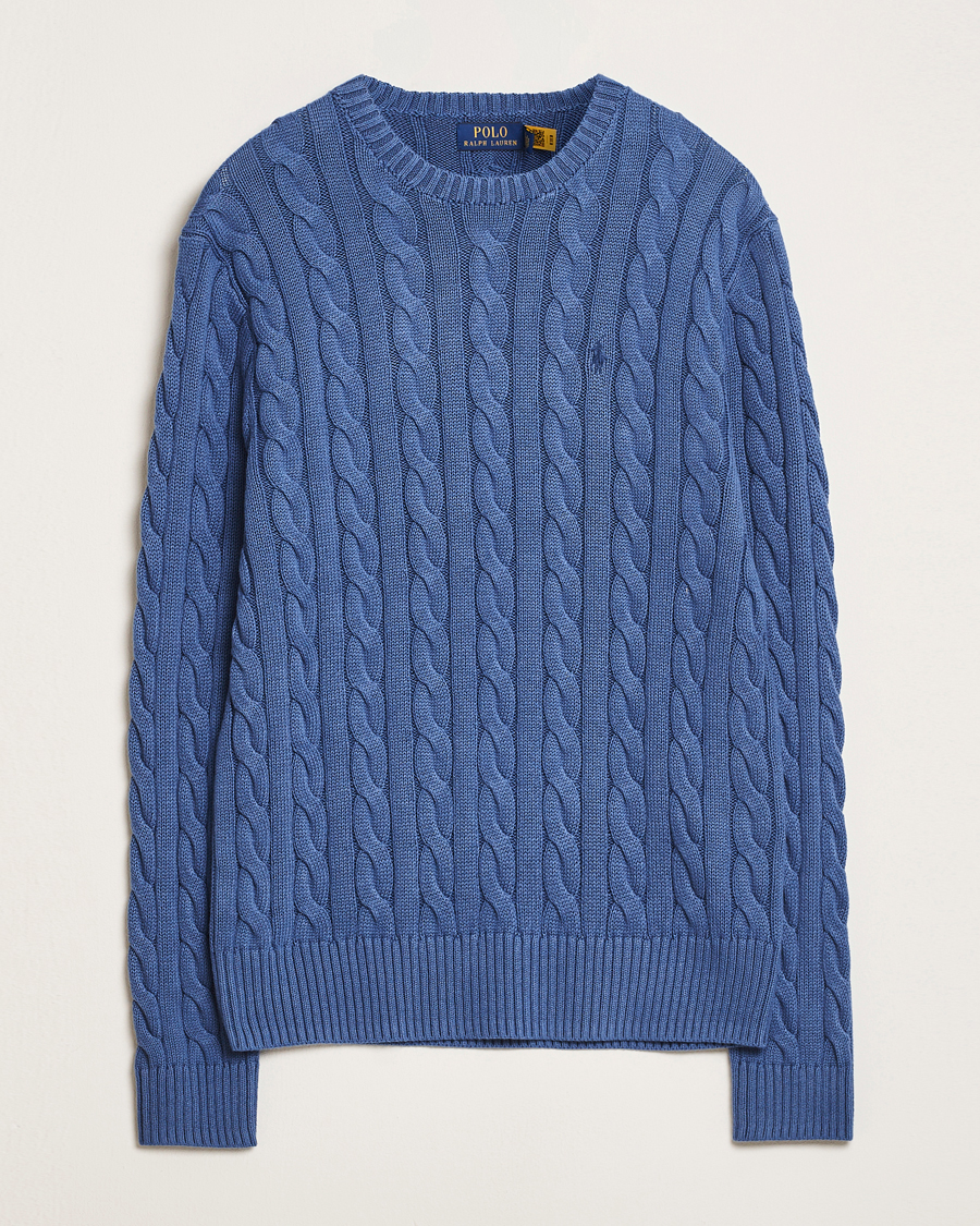 Herren | Pullover | Polo Ralph Lauren | Cotton Cable Pullover Bright Blue
