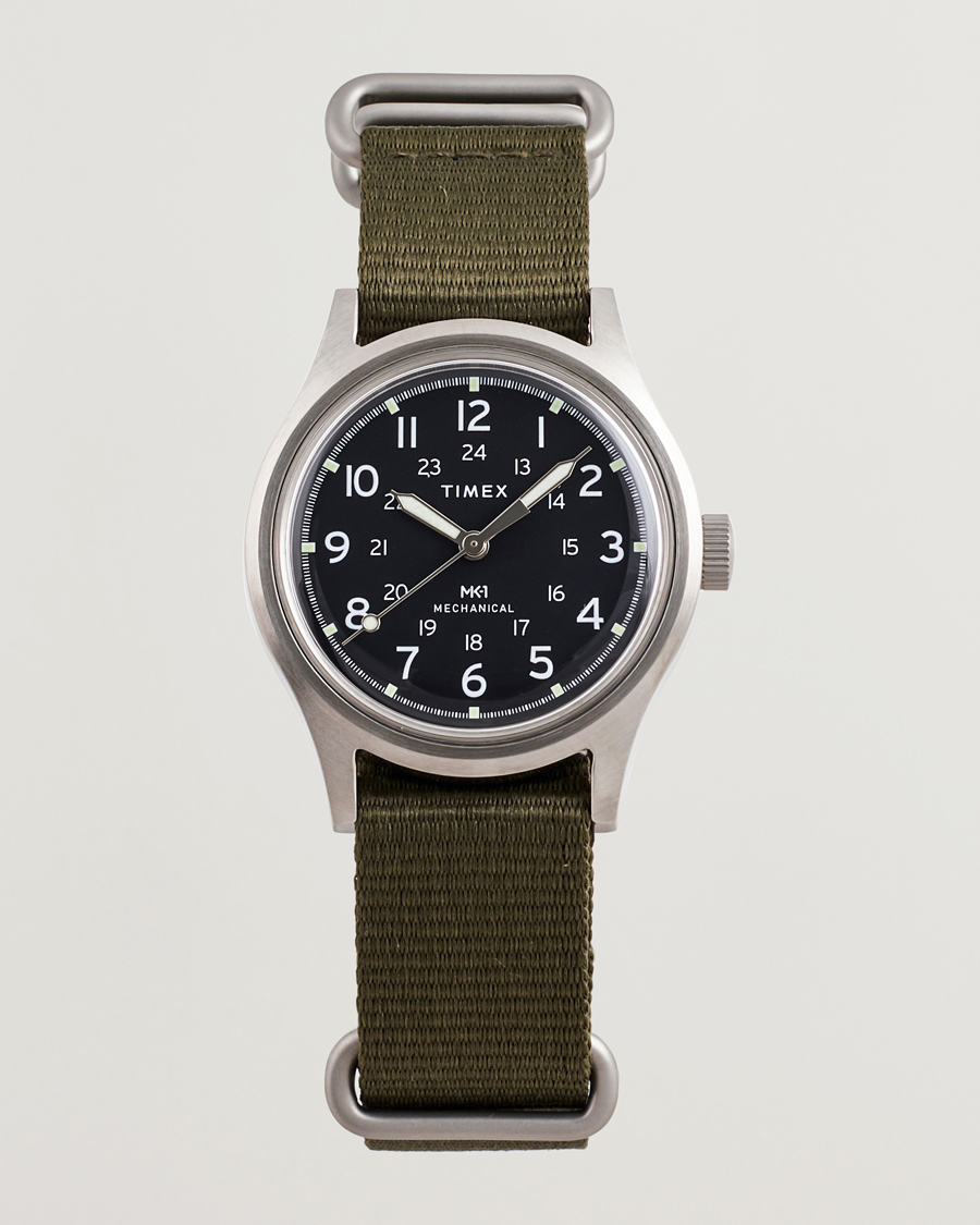 Herren | Timex MK1 Hand Wind 36mm Green Black Dial | Timex | MK1 Hand Wind 36mm Green Black Dial