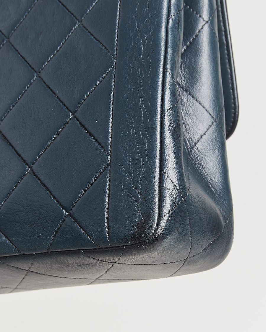 Herren | Chanel Pre-Owned Classic Medium Single Flap Bag Lambskin Navy | Chanel Pre-Owned | Classic Medium Single Flap Bag Lambskin Navy