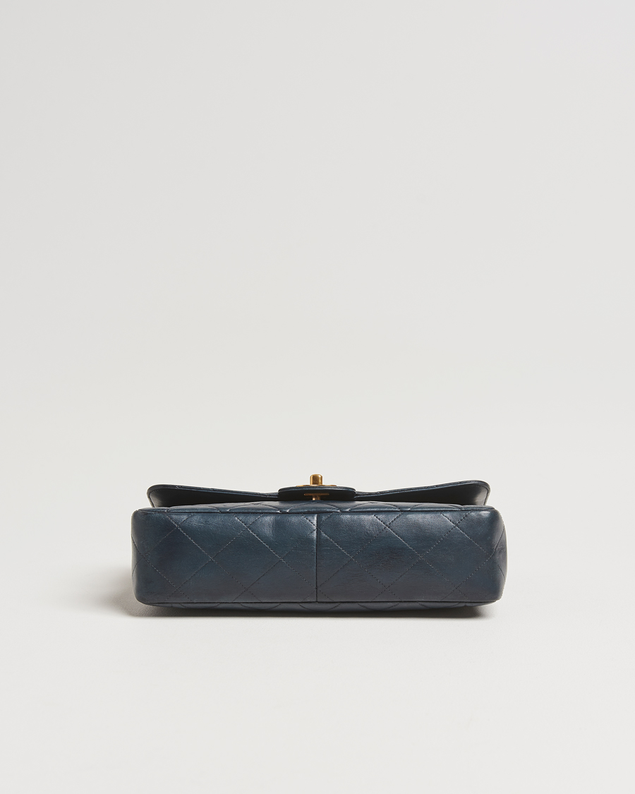 Herren | Chanel Pre-Owned Classic Medium Single Flap Bag Lambskin Navy | Chanel Pre-Owned | Classic Medium Single Flap Bag Lambskin Navy