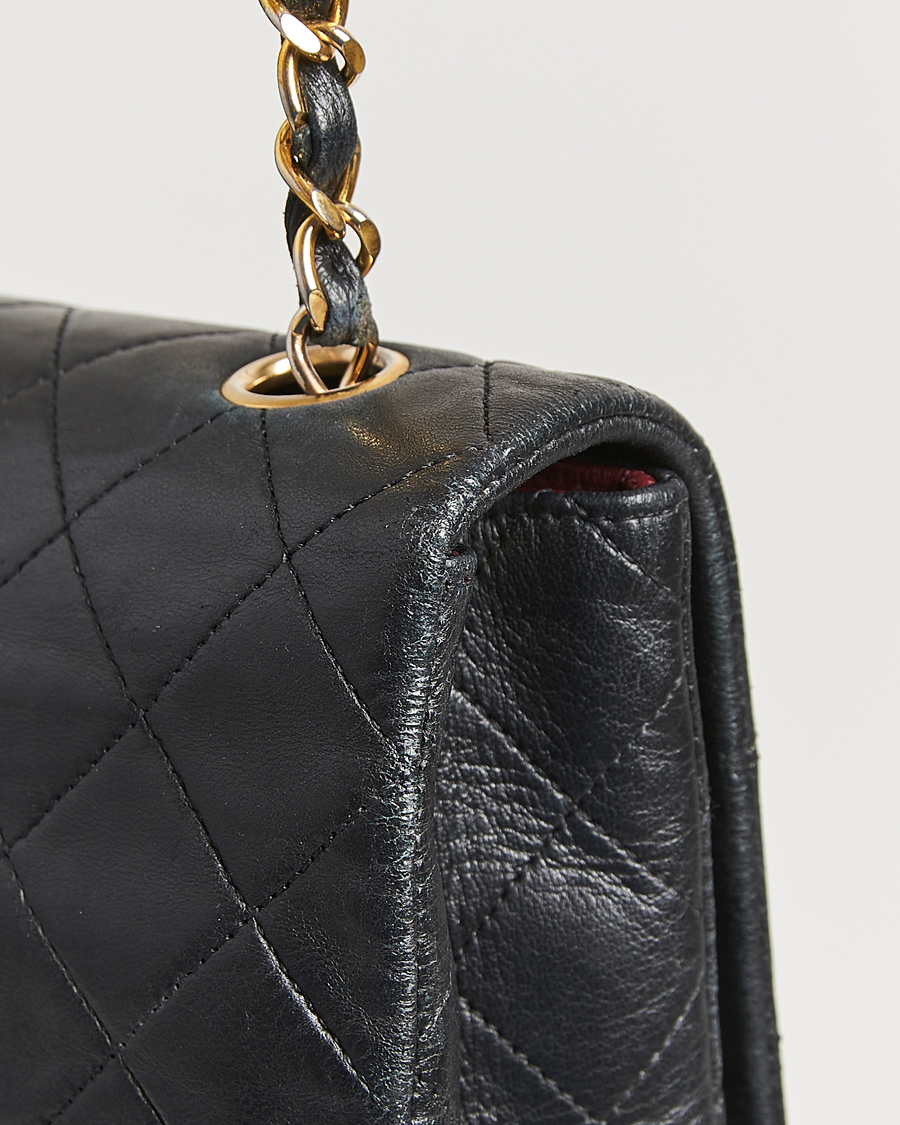 Herren | Chanel Pre-Owned Classic Single Flap Bag Lambskin Black | Chanel Pre-Owned | Classic Single Flap Bag Lambskin Black