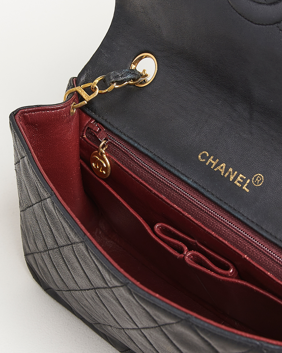 Herren | Chanel Pre-Owned Classic Single Flap Bag Lambskin Black | Chanel Pre-Owned | Classic Single Flap Bag Lambskin Black