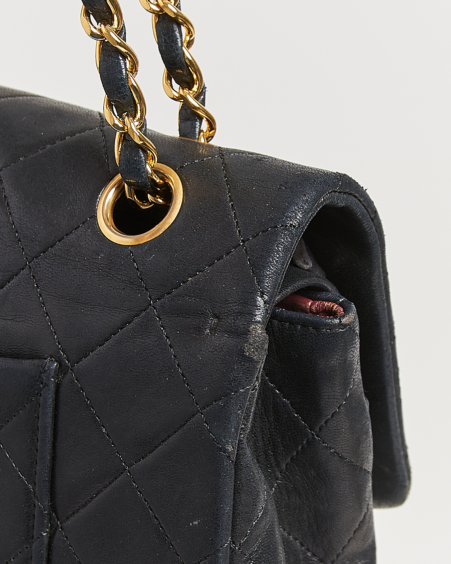 Herren | Chanel Pre-Owned Classic Medium Double Flap Bag Lambskin Black  | Chanel Pre-Owned | Classic Medium Double Flap Bag Lambskin Black 