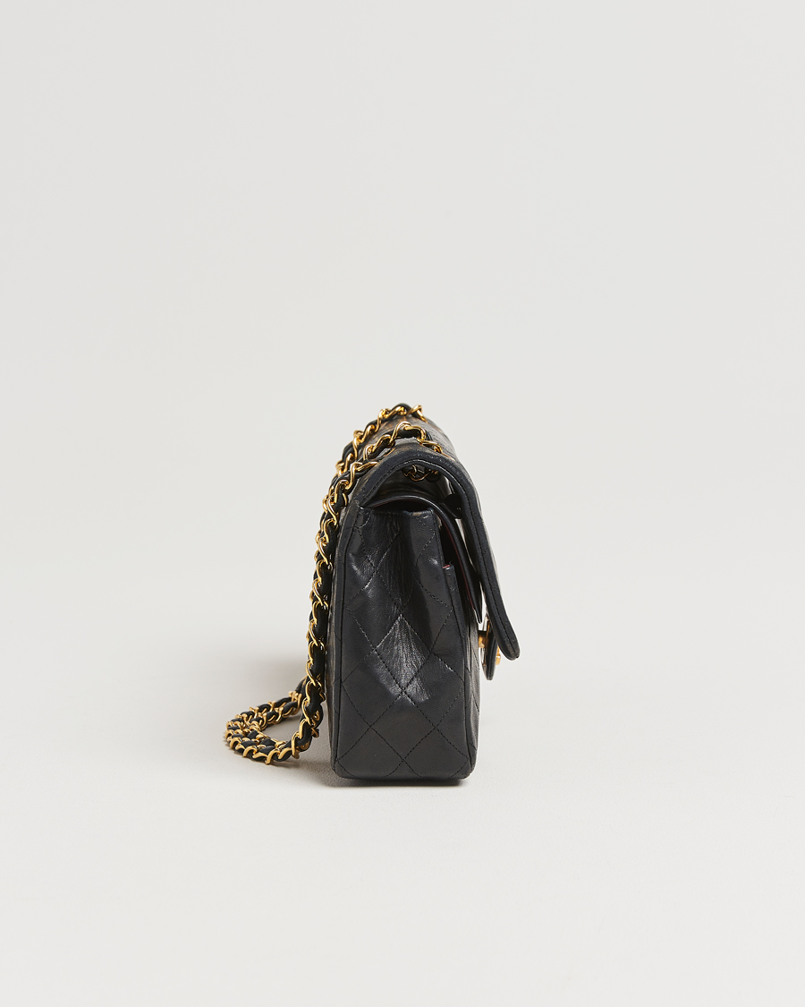 Herren | Chanel Pre-Owned Classic Medium Double Flap Bag Lambskin Black  | Chanel Pre-Owned | Classic Medium Double Flap Bag Lambskin Black 