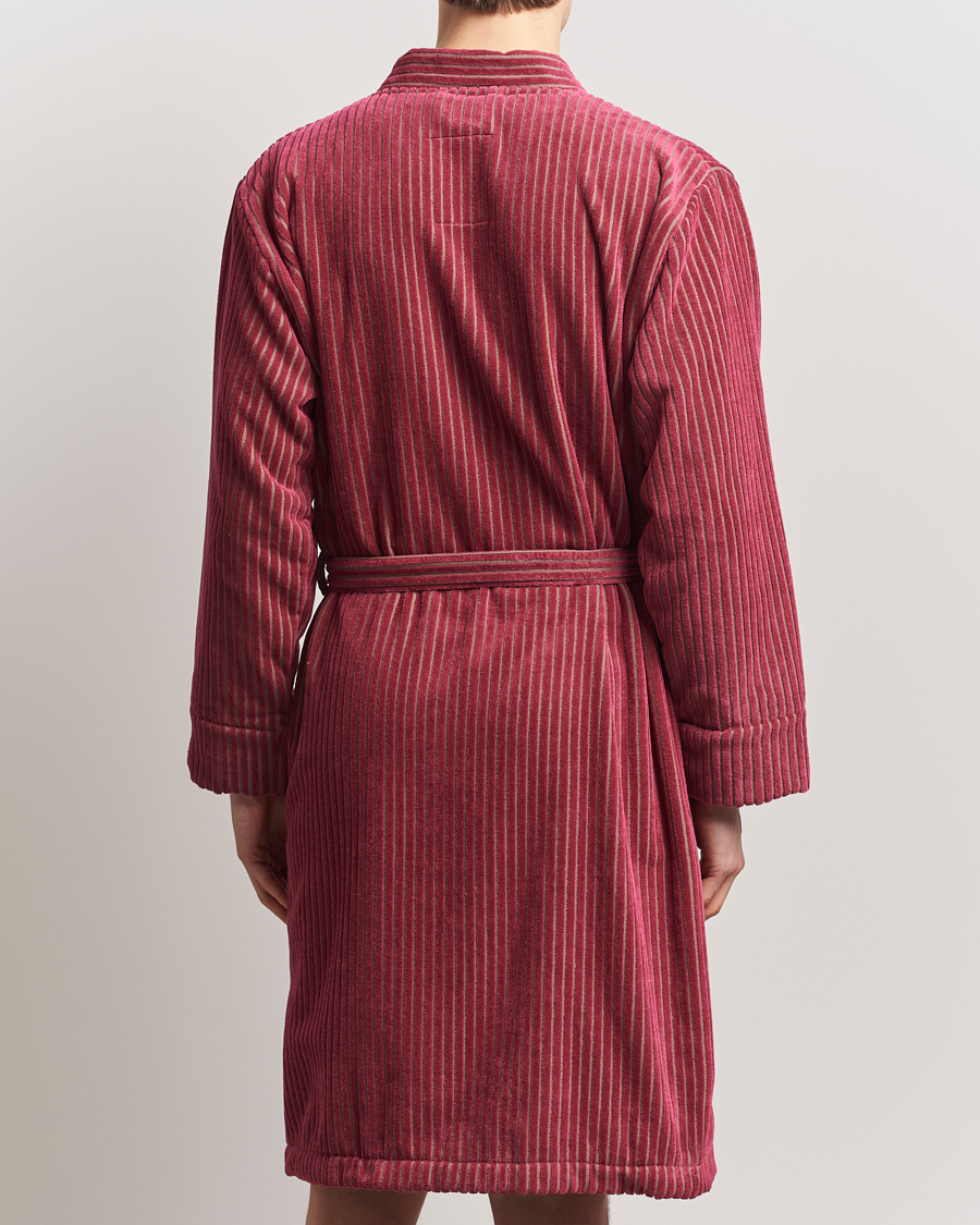 Herren | Schlafanzüge & Bademäntel | OAS | Striped Velour Robe Botanico